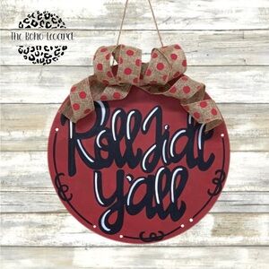 Handmade Roll Tide Door Hanger